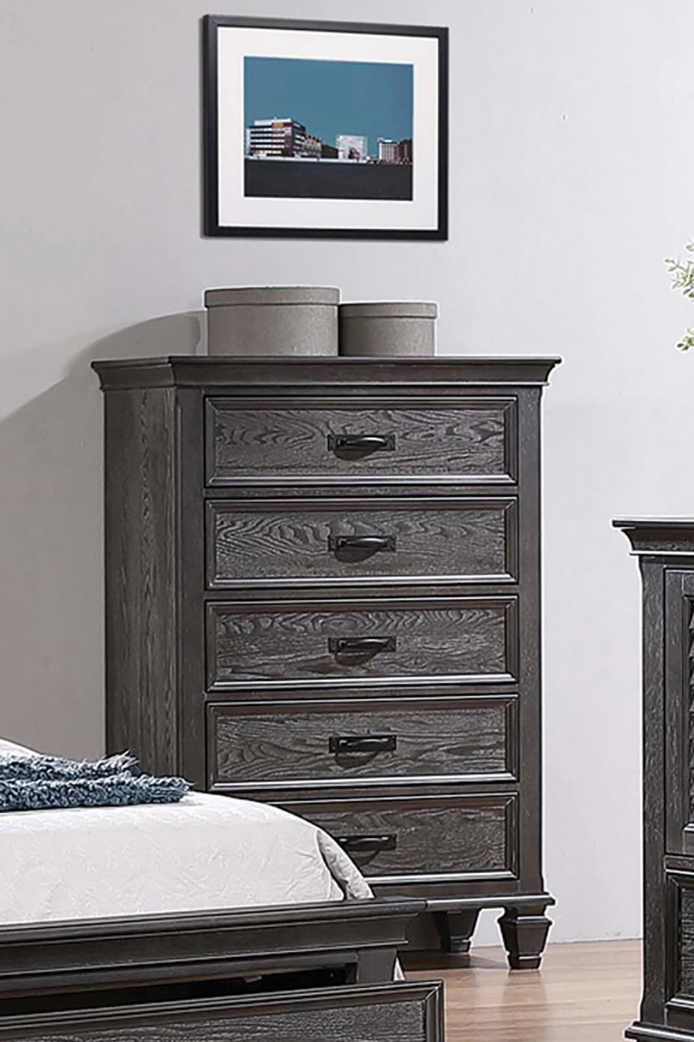 Coaster Franco 5-Drawer Chest - Weathered Sage