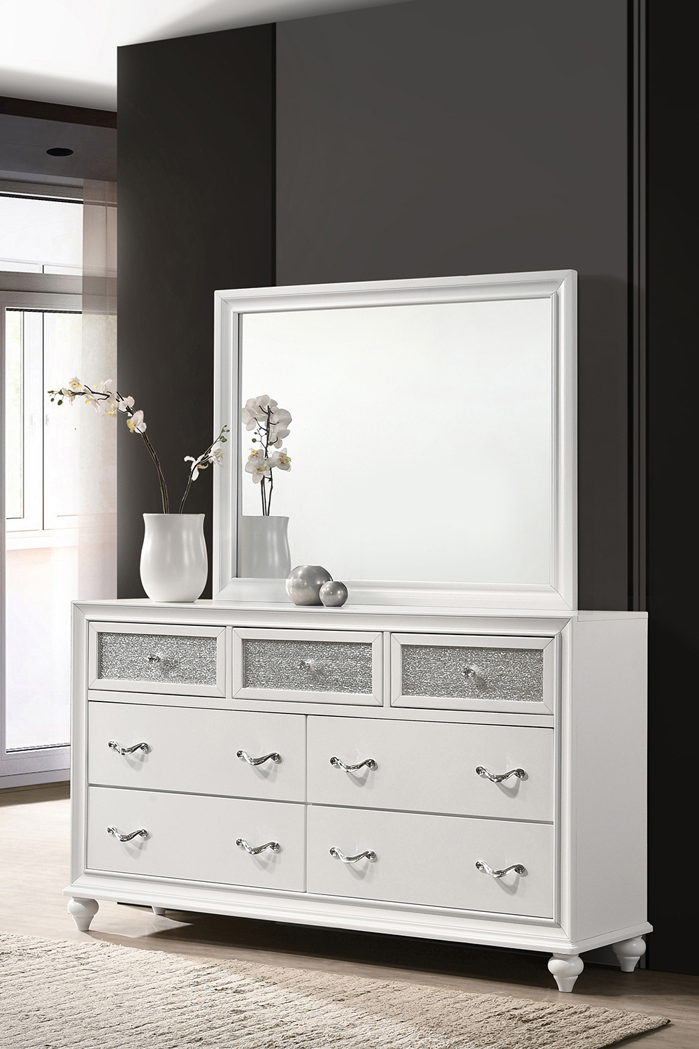 Coaster Barzini 7-Drawer Dresser - White