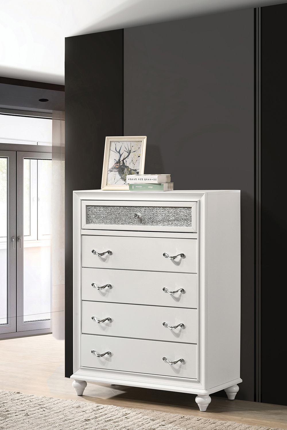 Coaster Barzini 5-Drawer Chest - White