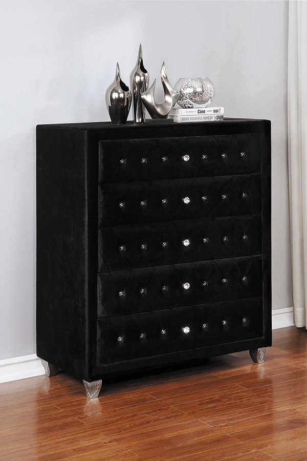 Coaster Deanna 5-Drawer Rectangular Chest - Black