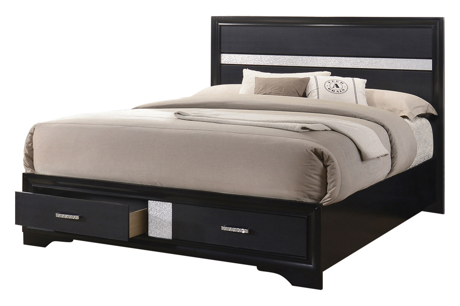 Coaster Miranda Eastern King 2-Drawer Storage Bed - Black