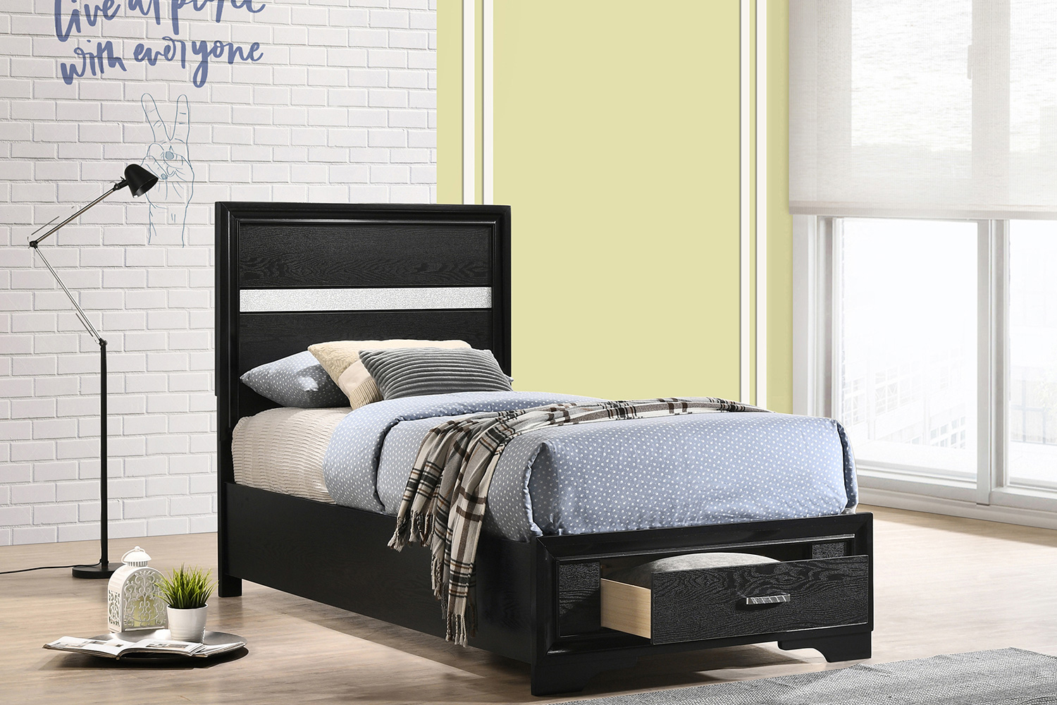 Coaster Miranda Twin Storage Bed - Black