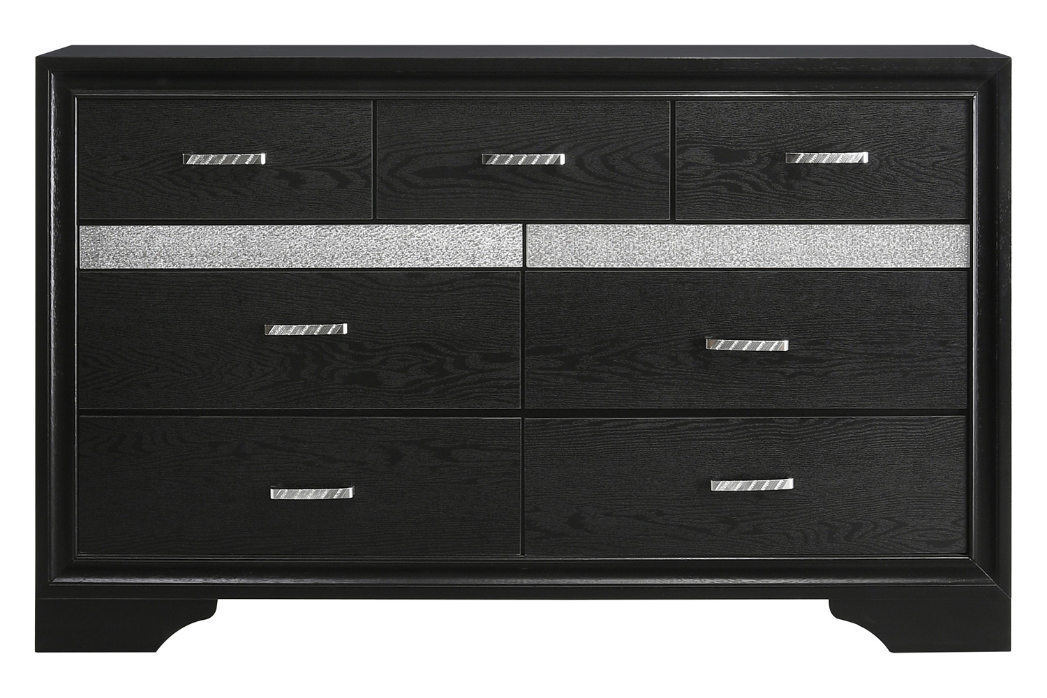 Coaster Miranda 7-Drawer Dresser - Black/Rhinestone