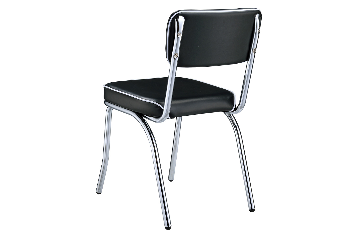 Coaster Retro Open Back Side Chairs (Set Of 2) - Black/Chrome