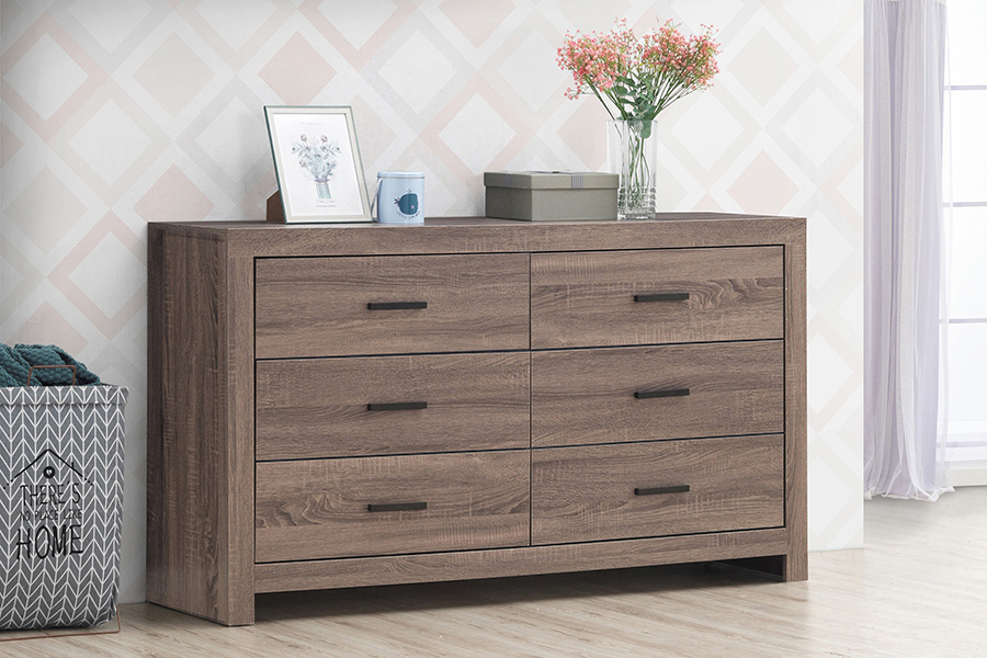 Coaster - Brantford 6-Drawer Dresser in Barrel Oak