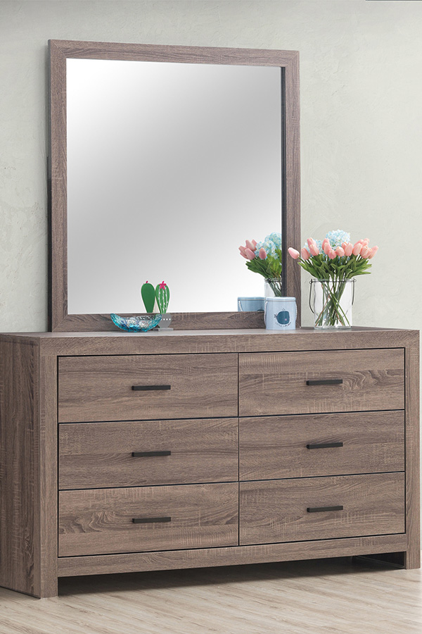 Coaster - Brantford Rectangle Dresser Mirror in Barrel Oak