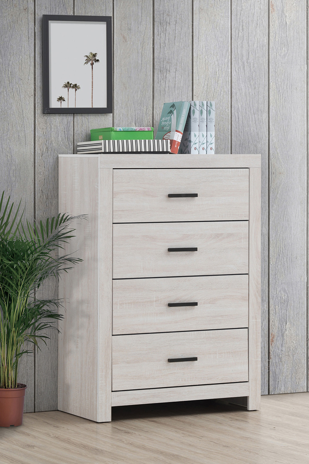 Coaster - Marion 4-Drawer Chest in Coastal White