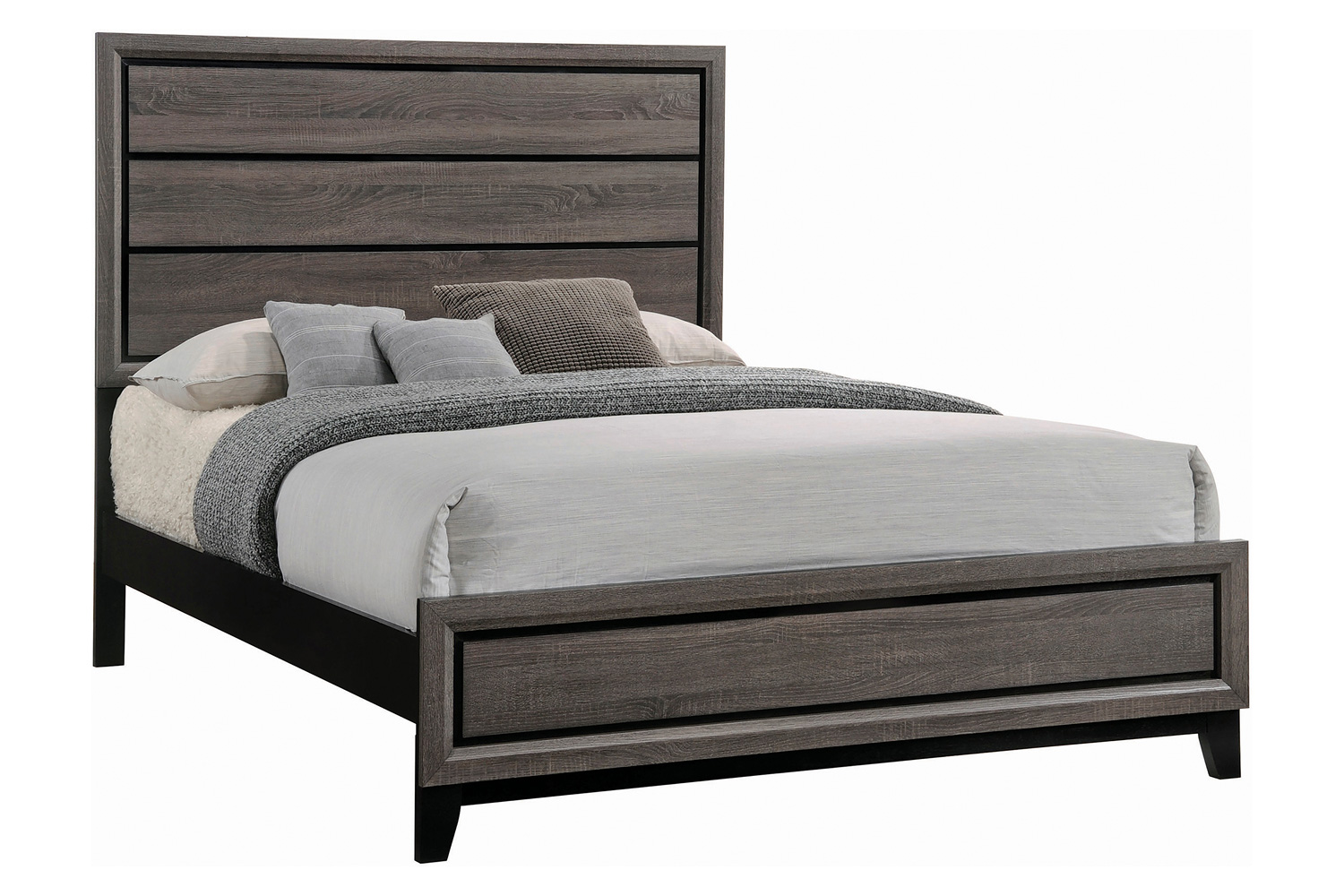 Coaster Watson Queen Bed - Gray Oak/Black