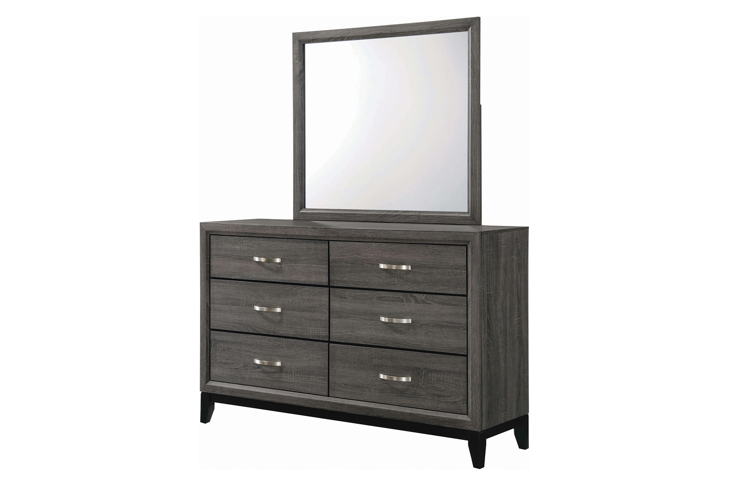 Coaster - Watson 6-Drawer Dresser in Gray Oak/Black