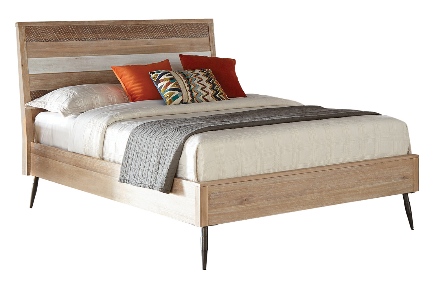 Coaster Marlow Eastern King Platform Bed - Rough Sawn Multi