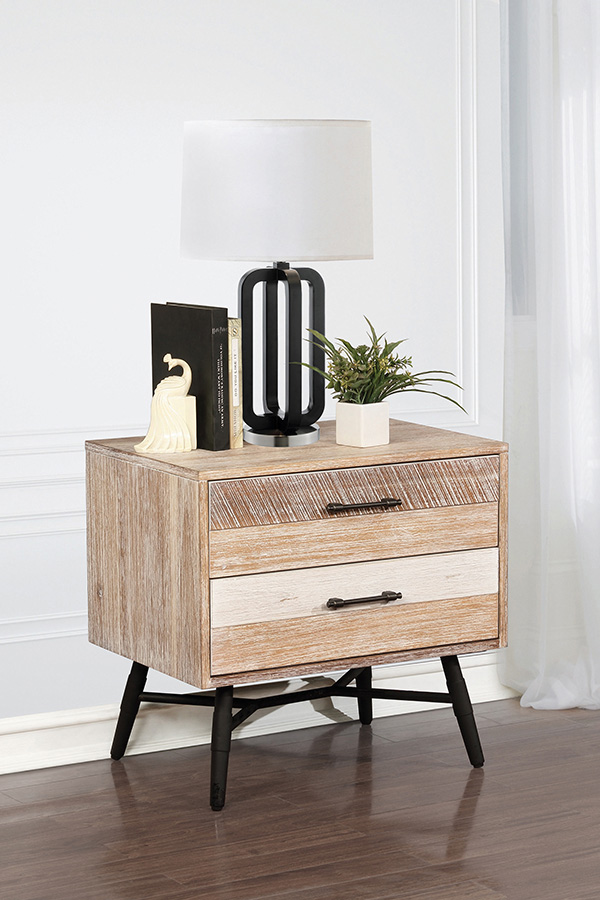 Coaster - Marlow 2-Drawer Nightstand in Rough Sawn Multi