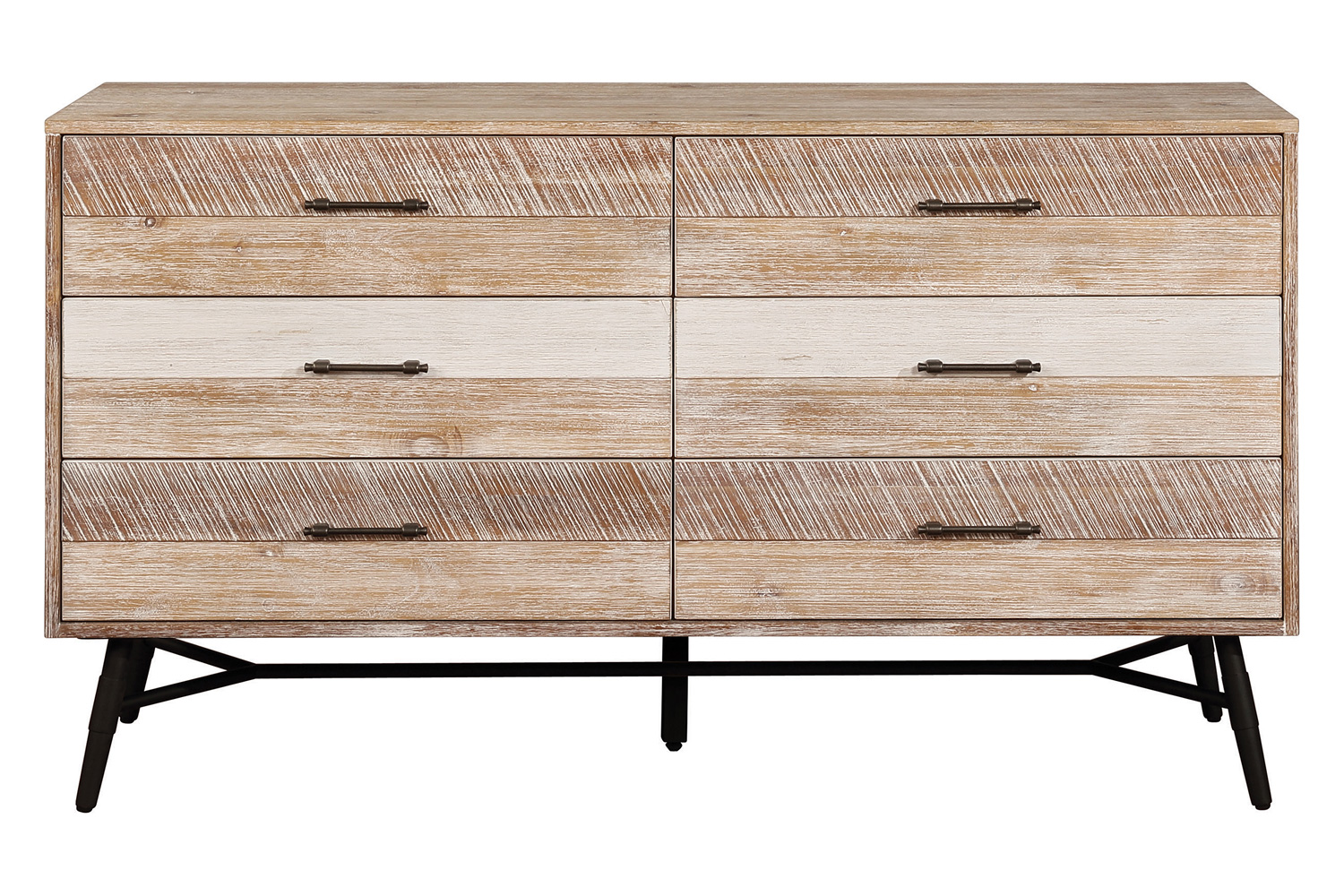 Coaster - Marlow 6-Drawer Dresser in Rough Sawn Multi