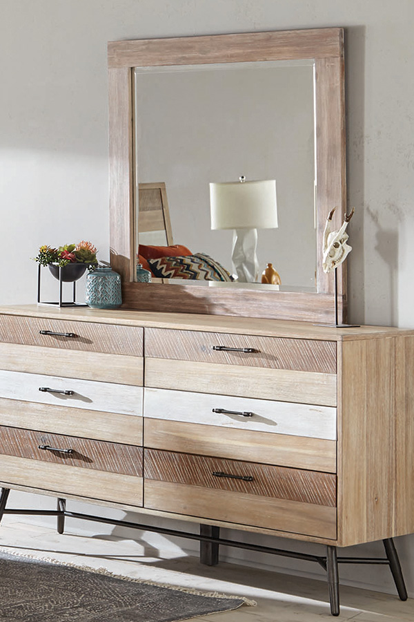 Coaster - Marlow 6-Drawer Dresser in Rough Sawn Multi