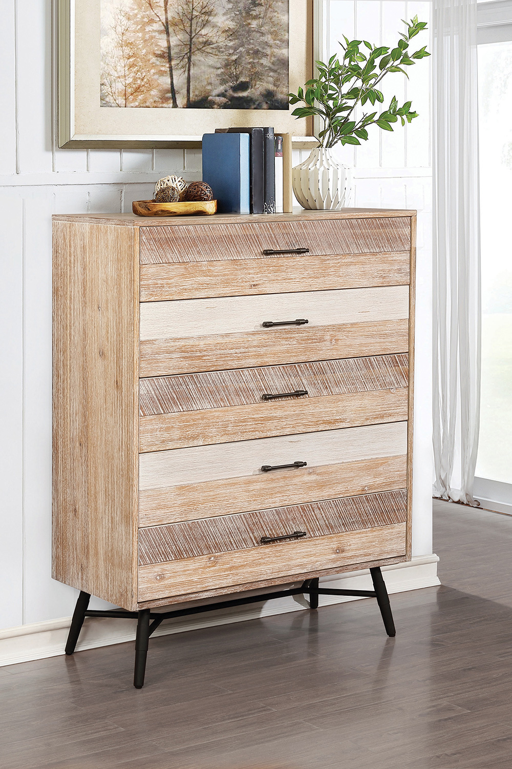 Coaster - Marlow 5-Drawer Chest in Rough Sawn Multi