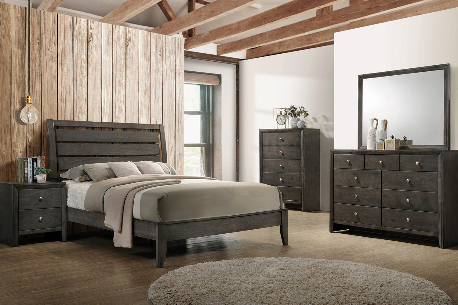 Coaster Serenity Twin Panel Bed - Mod Gray