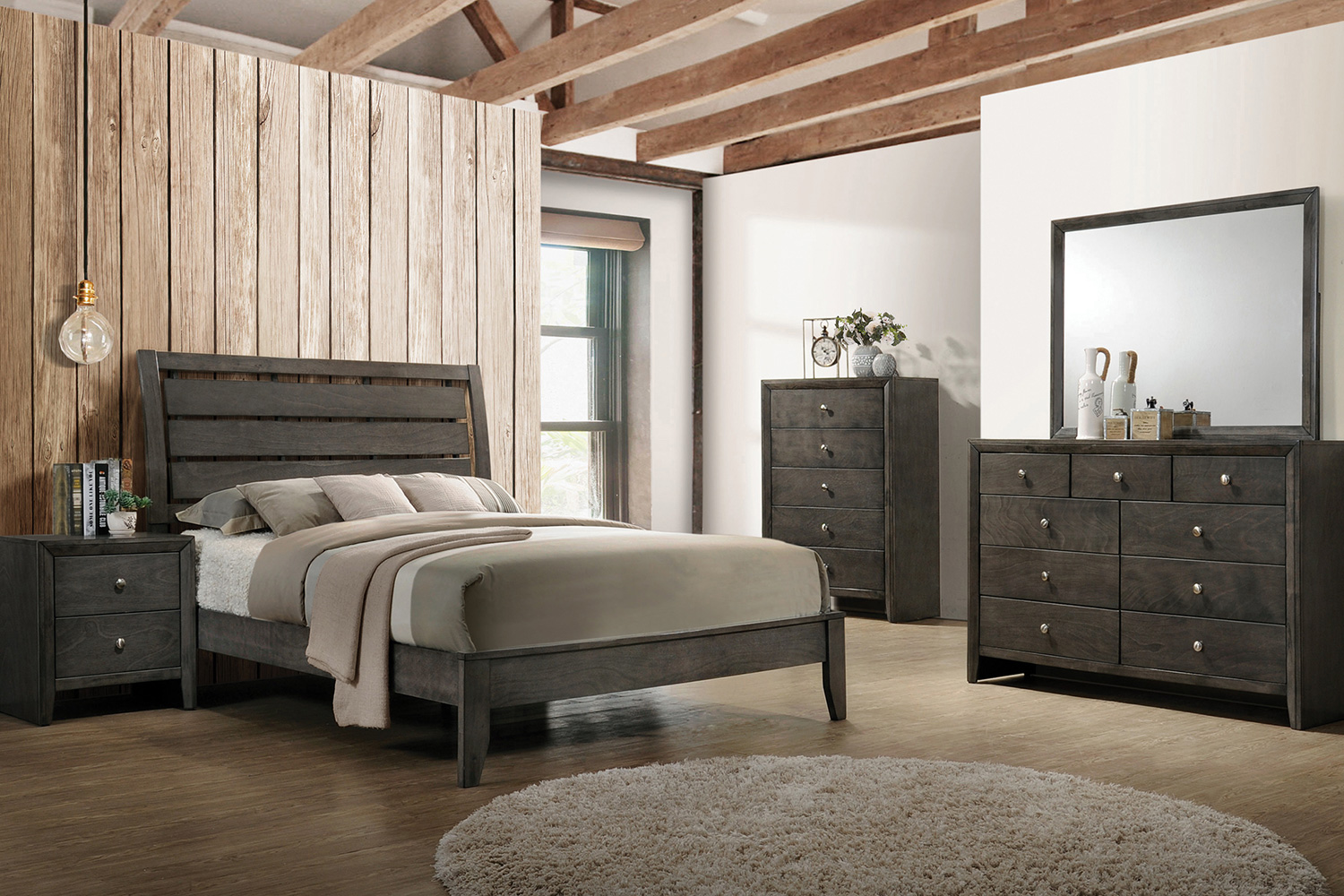 Coaster Serenity Twin Panel Bed - Mod Gray