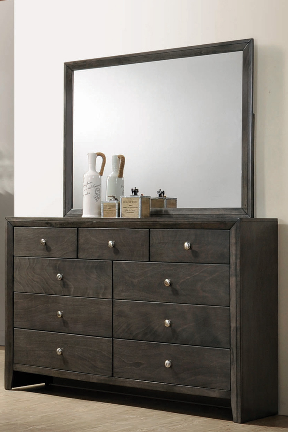 Coaster - Serenity 9-Drawer Dresser in Mod Gray