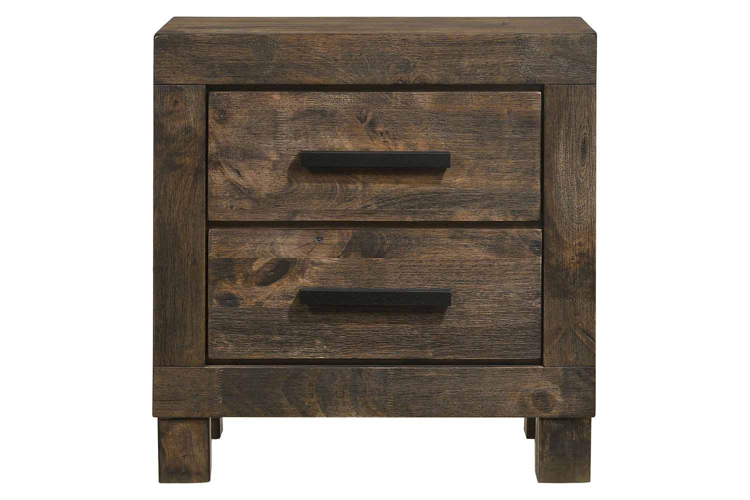 Coaster - Woodmont 2-Drawer Nightstand in Rustic Golden Brown