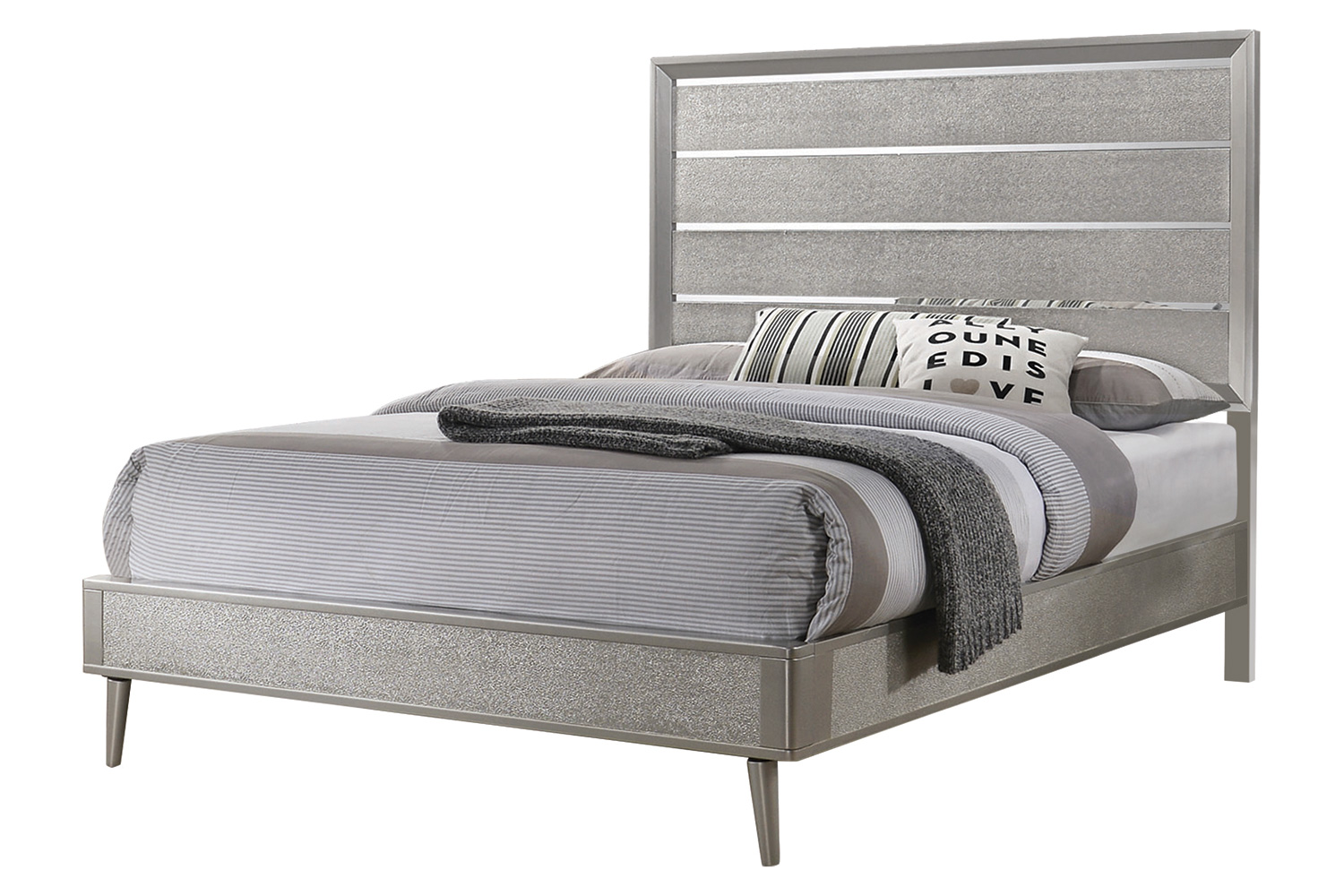 Coaster Ramon Queen Panel Bed - Metallic Sterling