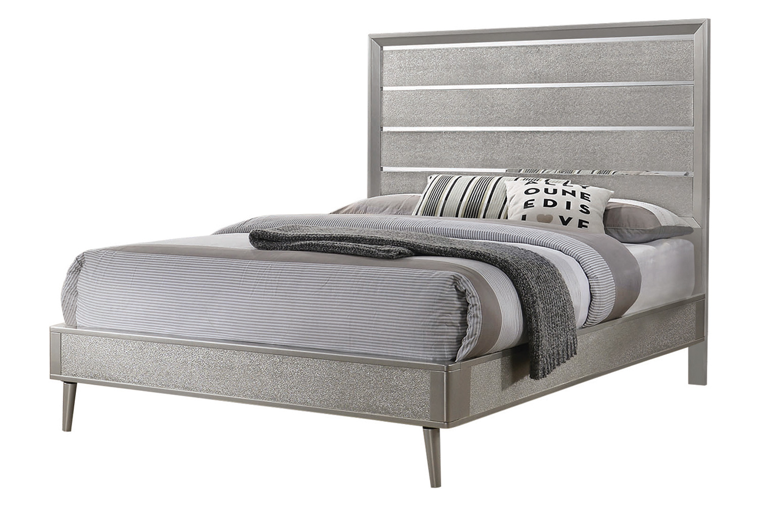 Coaster Ramon Twin Panel Bed - Metallic Sterling