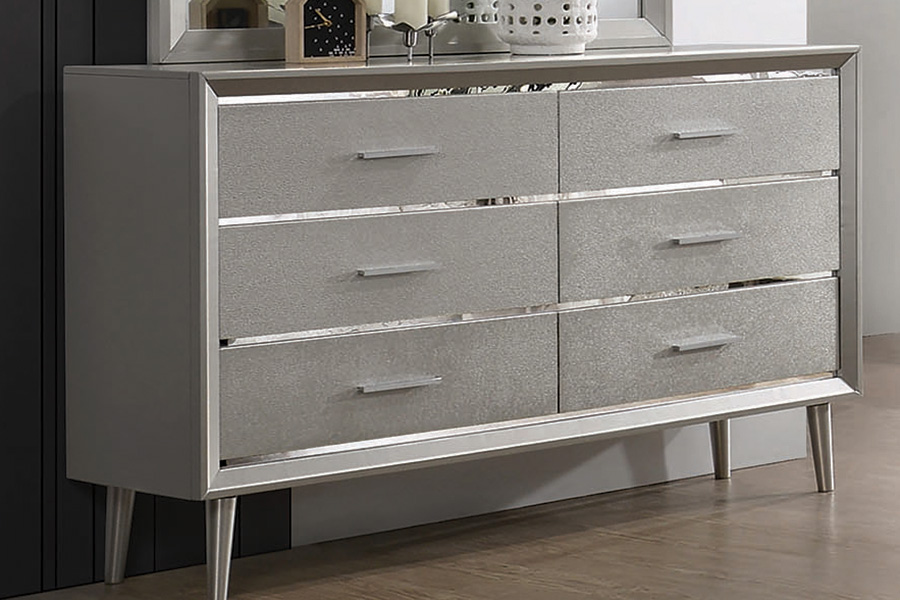 Coaster - Ramon 6-Drawer Dresser in Metallic Sterling