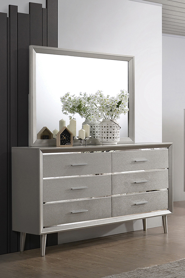 Coaster - Ramon 6-Drawer Dresser in Metallic Sterling