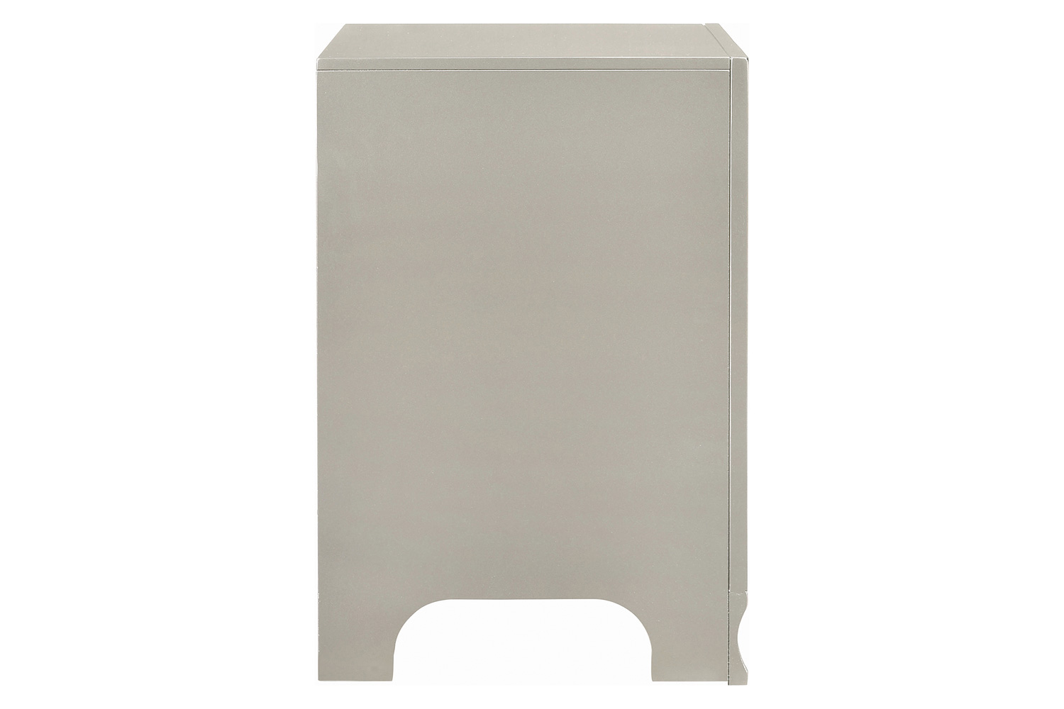 Coaster - Salford 2-Drawer Nightstand in Metallic Sterling