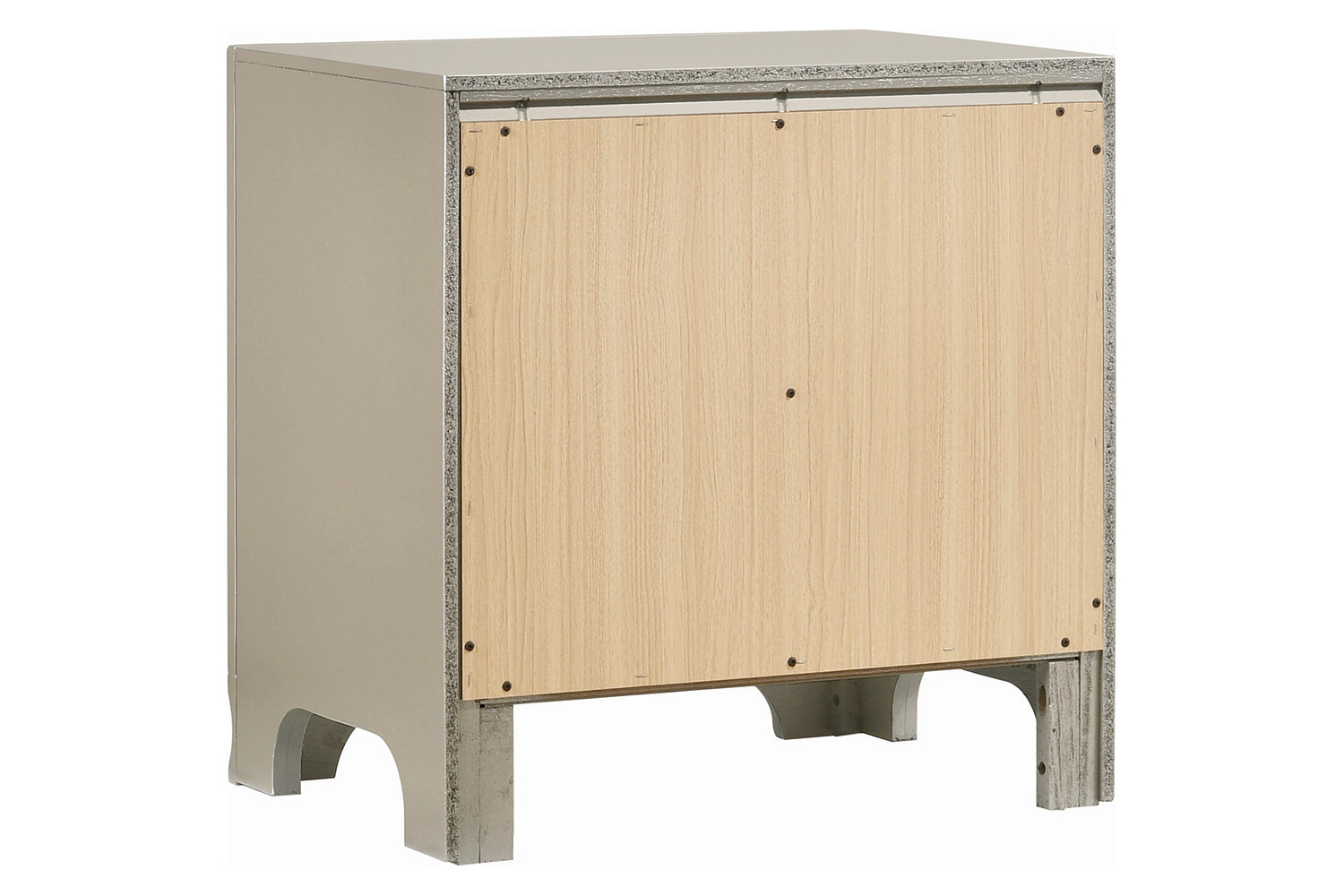 Coaster - Salford 2-Drawer Nightstand in Metallic Sterling