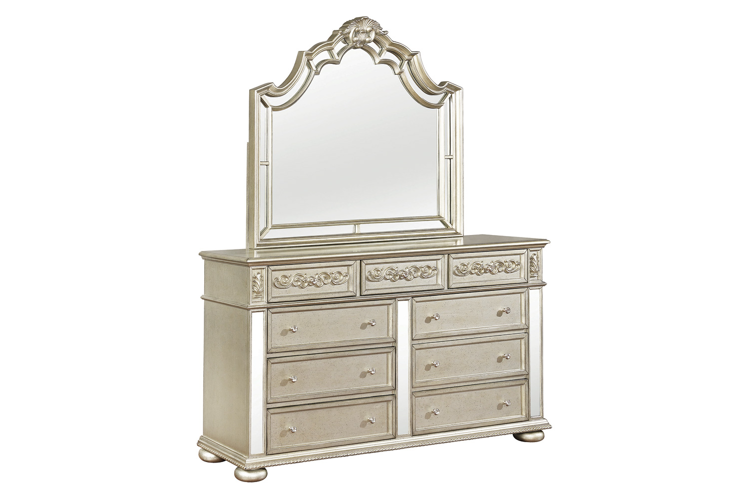 Coaster - Heidi 9-Drawer Dresser in Metallic Platinum