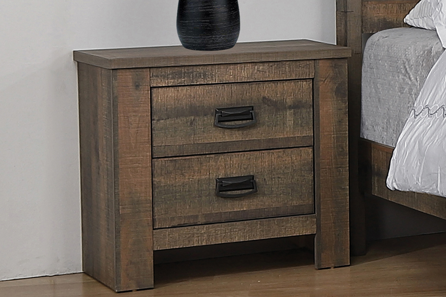 Coaster - Frederick 2-Drawer Nightstand in Weathered Oak