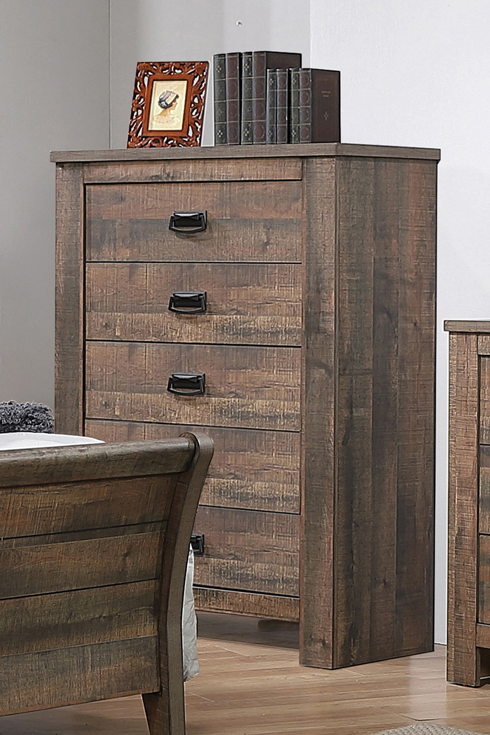 Coaster - Frederick 5-Drawer Chest in Weathered Oak