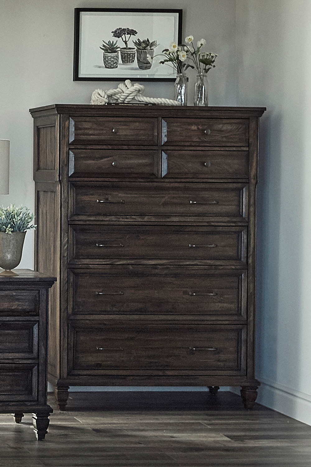 Coaster - Avenue 8-Drawer Chest in Weathered Burnished Brown