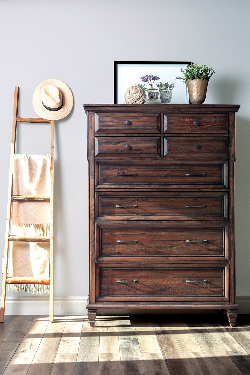 Coaster - Avenue 8-Drawer Chest in Weathered Burnished Brown