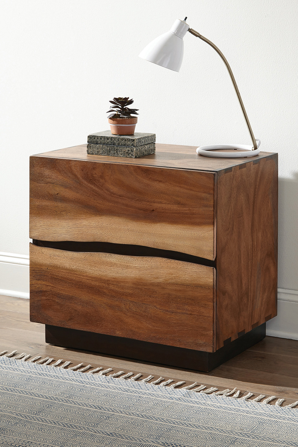 Coaster - Winslow 2-Drawer Nightstand in Smokey Walnut/Coffee Bean