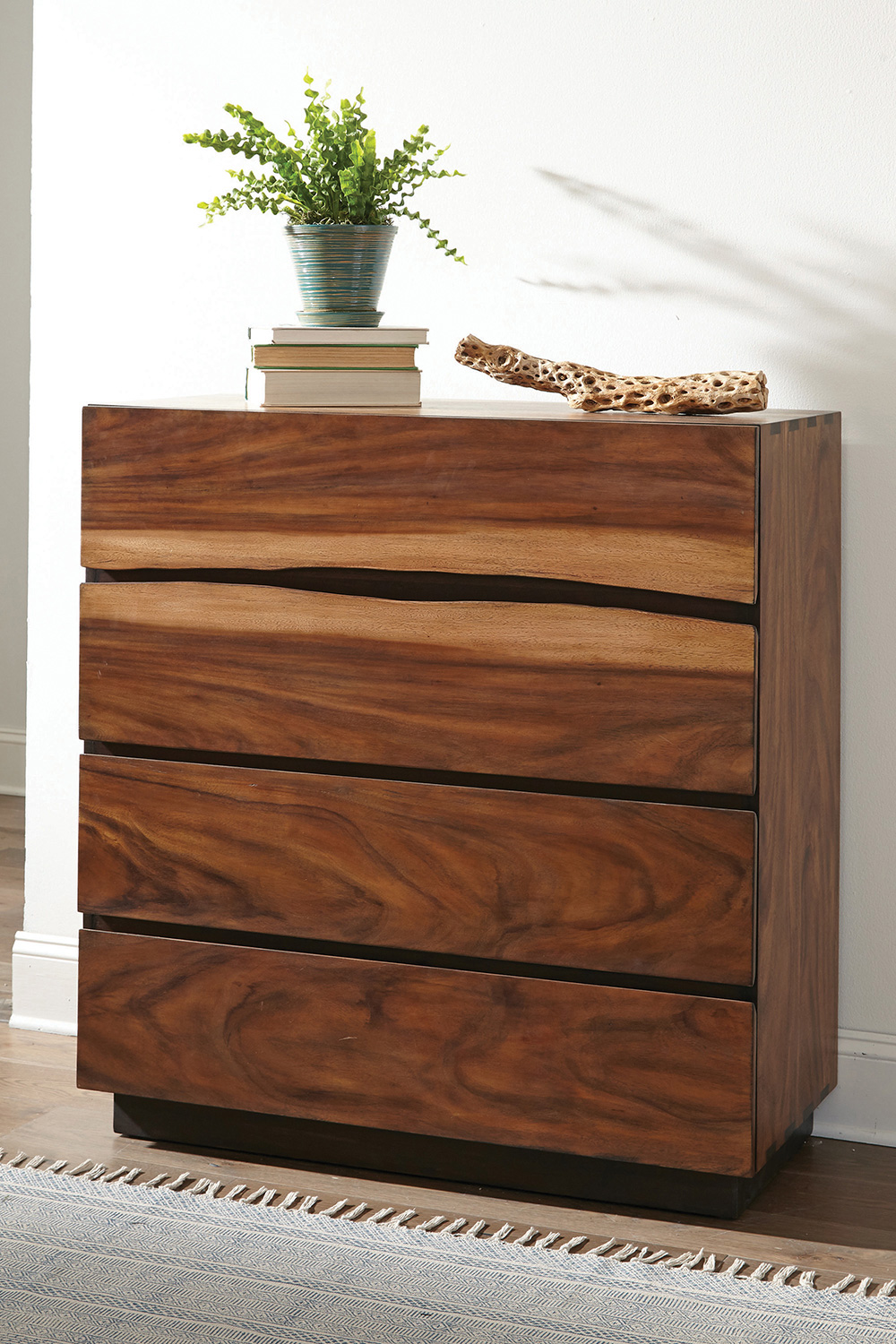 Coaster - Winslow 4-Drawer Chest in Smokey Walnut/Coffee Bean