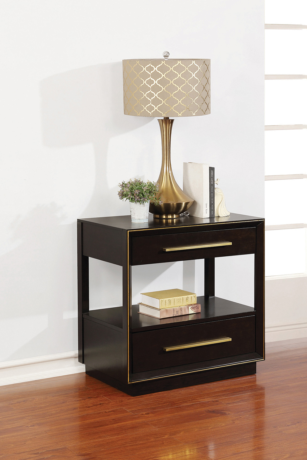 Coaster - Durango 2-Drawer Nightstand in Smoked Peppercorn