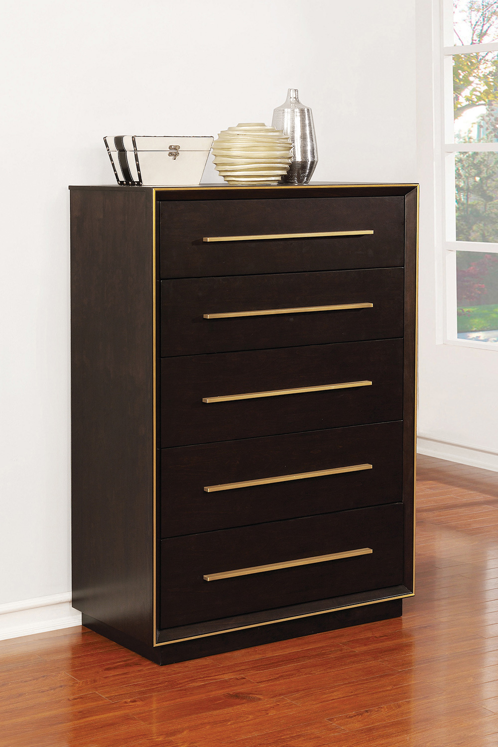 Coaster - Durango 5-Drawer Chest in Smoked Peppercorn