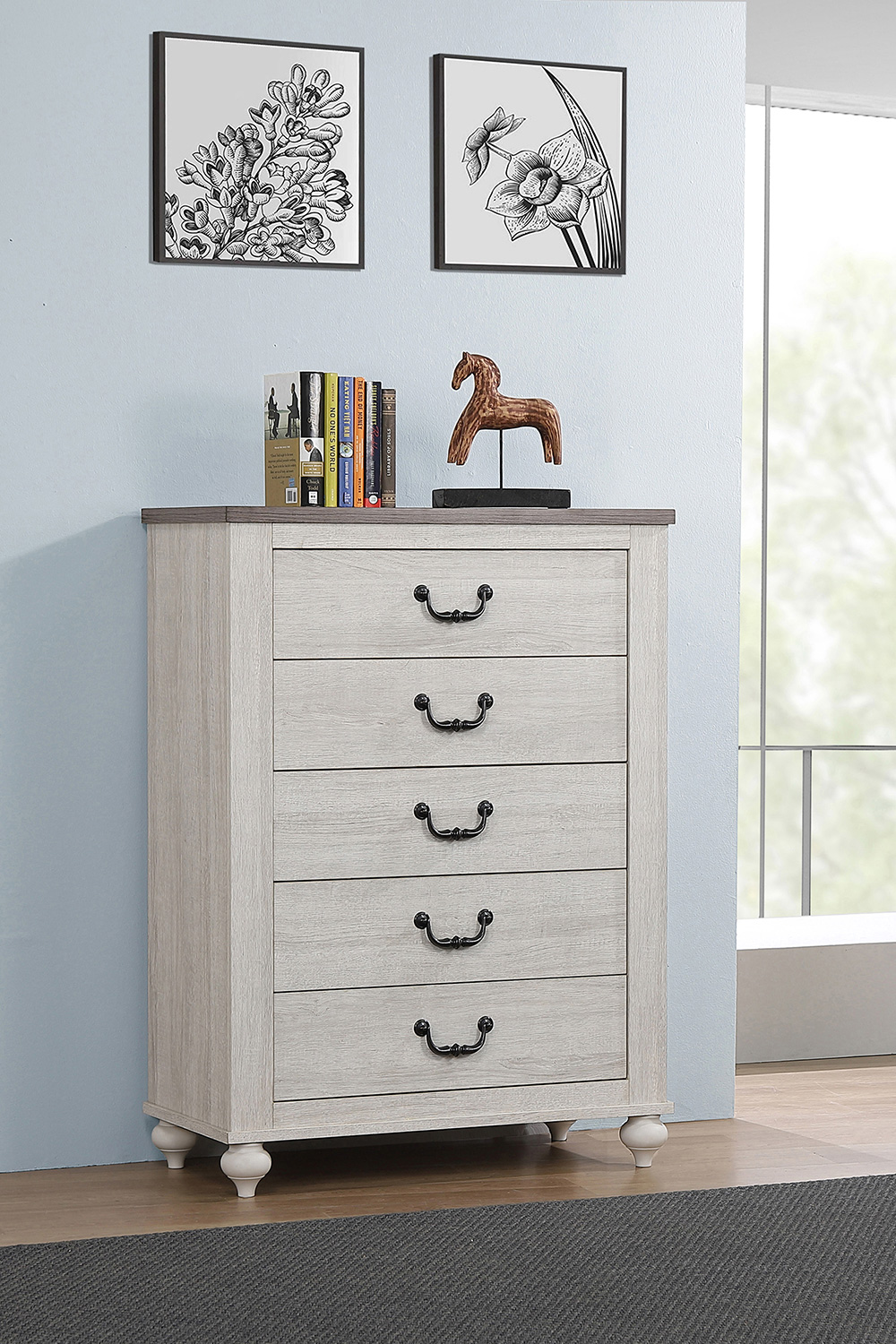 Coaster - Stillwood 5-Drawer Chest in Vintage Linen