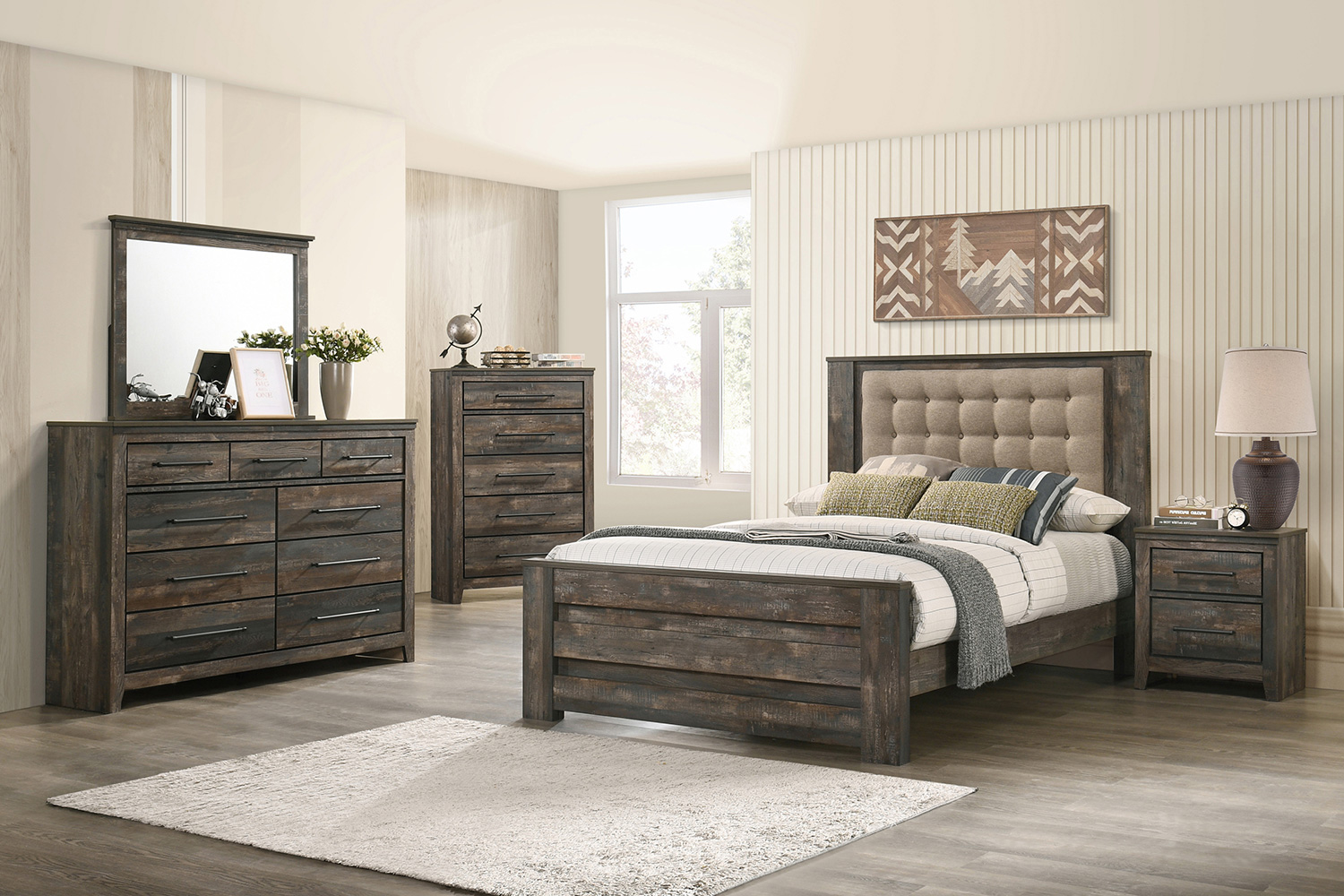 Coaster - Ridgedale Tufted Headboard Eastern King Bed