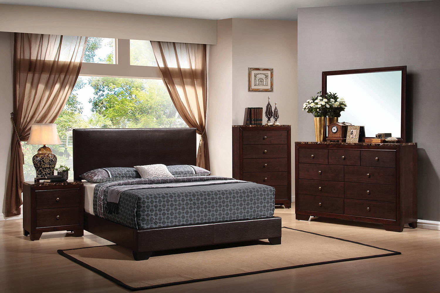 Coaster - Conner Full Upholstered Panel Bed