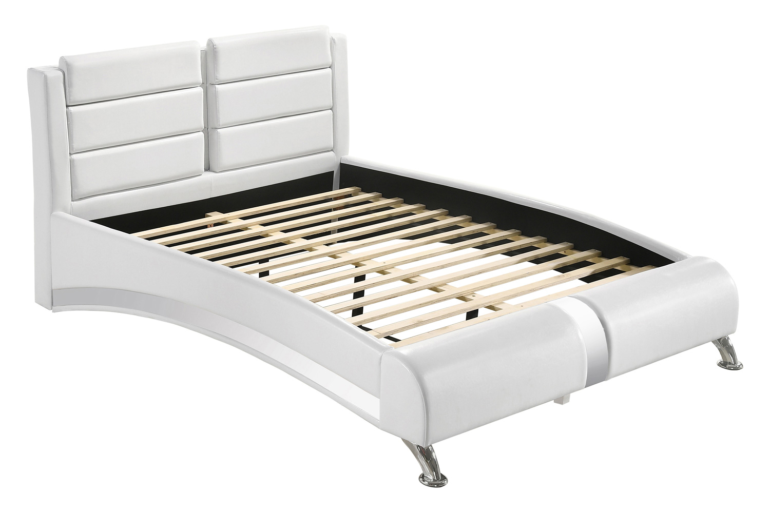 Coaster Full Upholstered Platform Bed - White