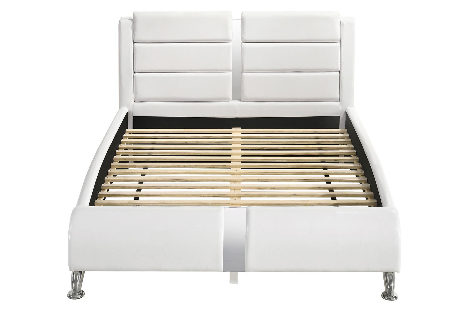 Coaster Full Upholstered Platform Bed - White