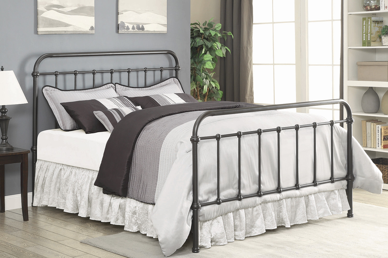 Coaster Livingston Twin Panel Metal Bed - Dark Bronze