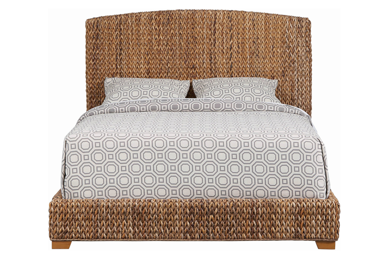 Coaster™ Laughton Eastern King Hand-Woven Banana Leaf Bed - Amber