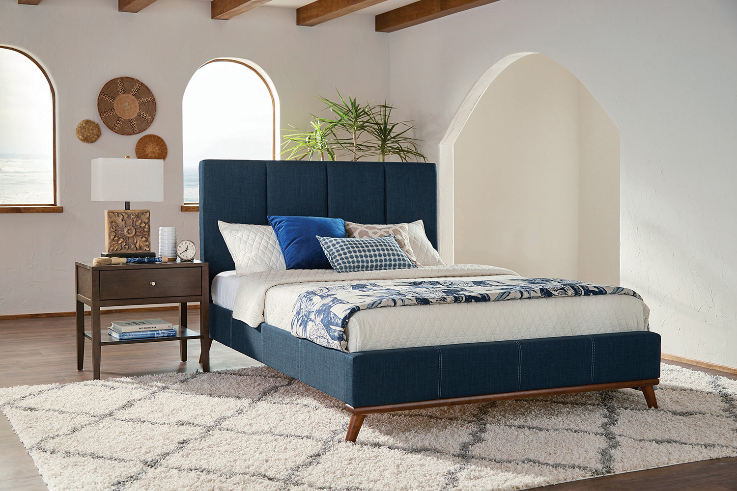 Coaster Charity Full Upholstered Bed - Blue