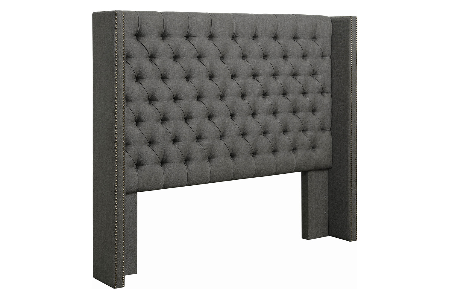 Coaster Bancroft Demi-Wing Upholstered Full Bed - Gray