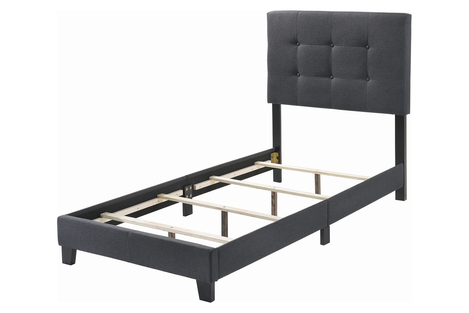 Coaster Mapes Tufted Upholstered Twin Bed - Charcoal