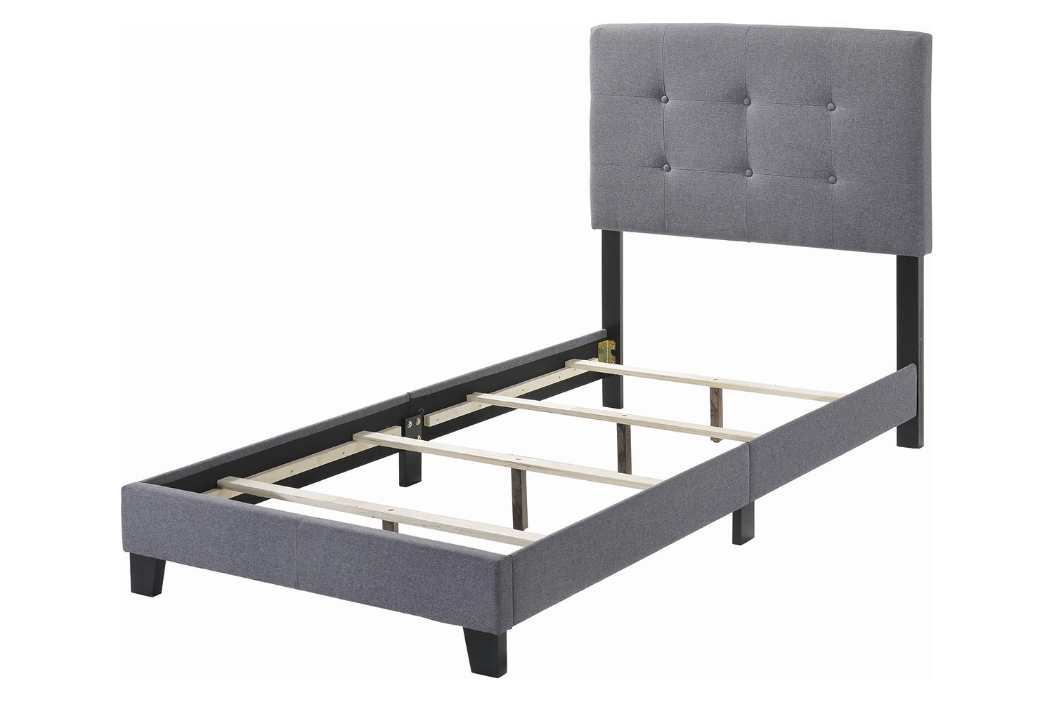 Coaster Mapes Tufted Upholstered Twin Bed - Gray