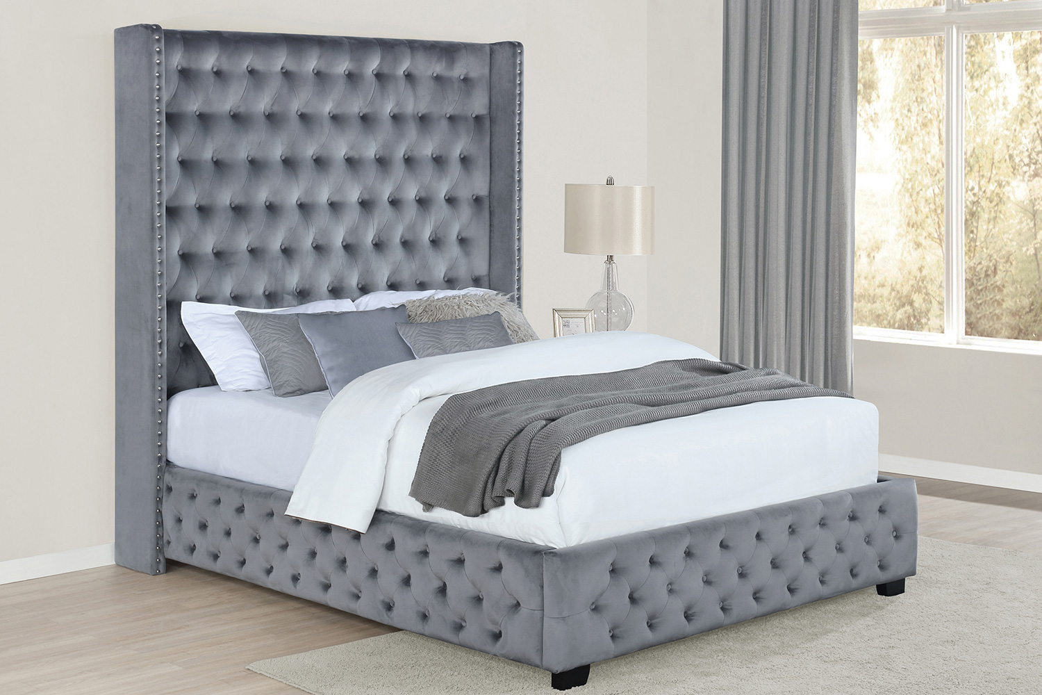 Coaster - Rocori Eastern King Wingback Tufted Bed