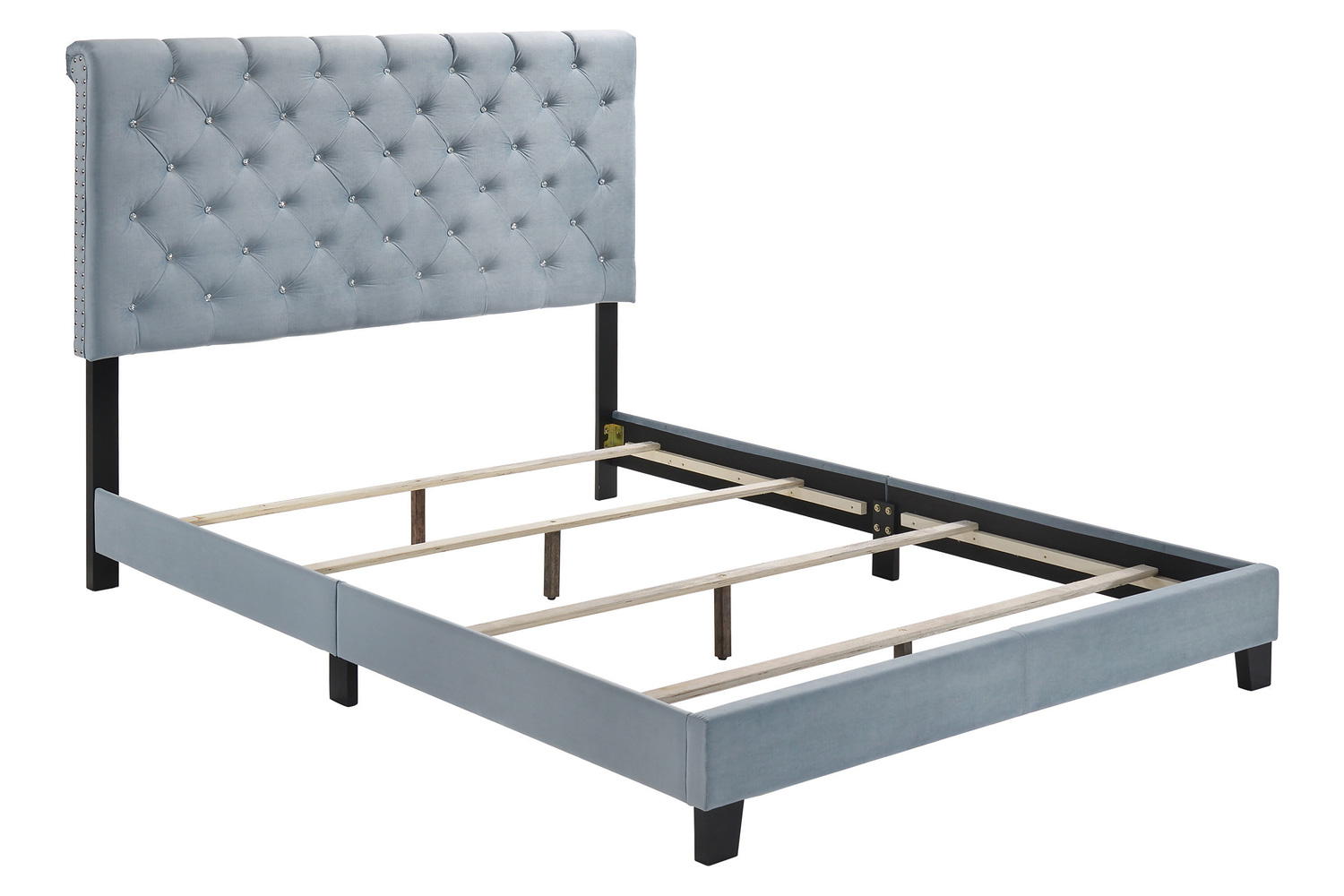 Coaster Warner Queen Upholstered Bed - Slate Blue